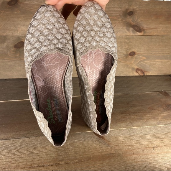 skechers cleo honeycomb Womens size 8.5 shoes brown slip on comfort flats - Picture 7 of 9